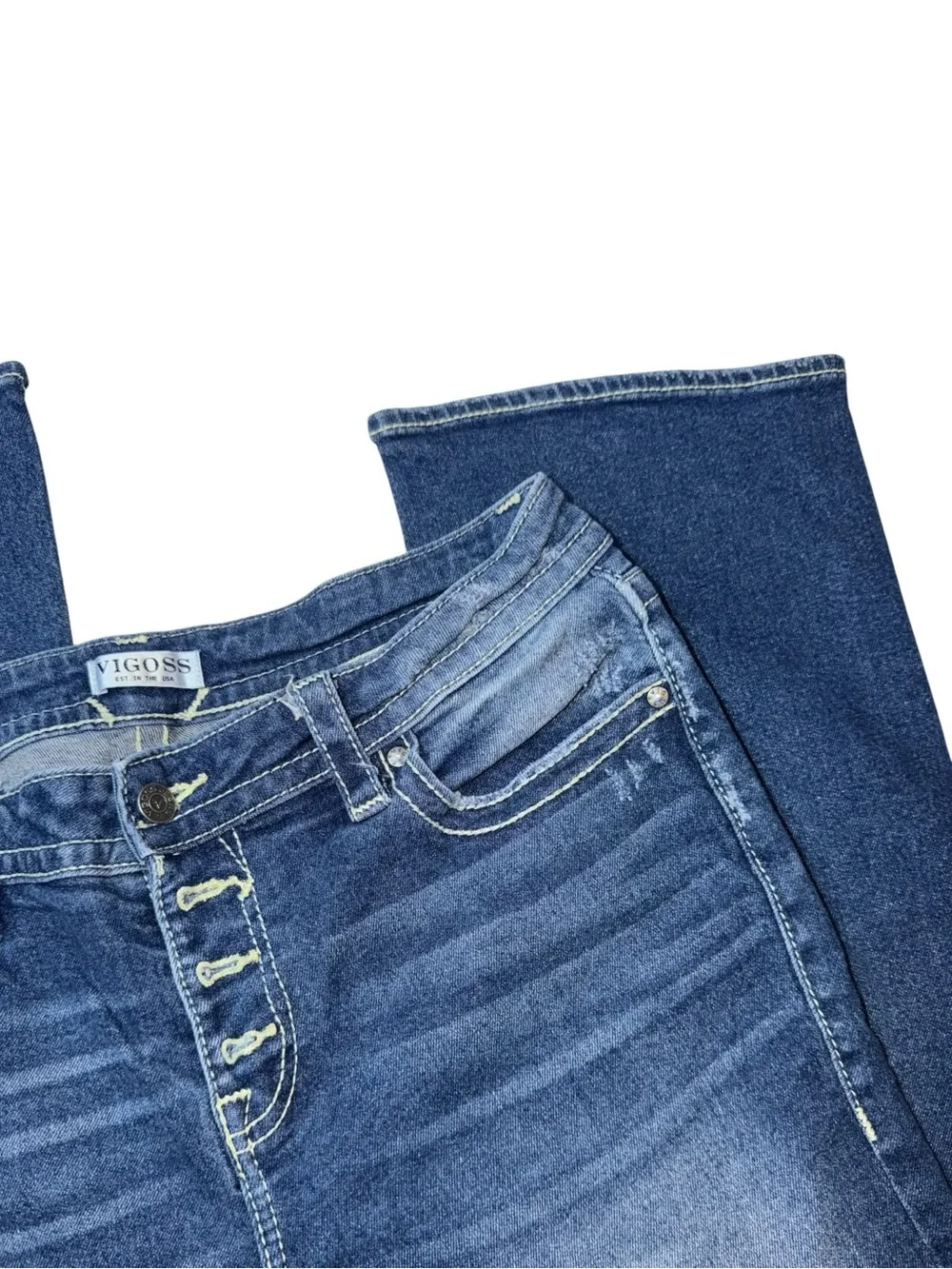 Vigoss Women's Boot Cut Jeans in Medium Blue Wash